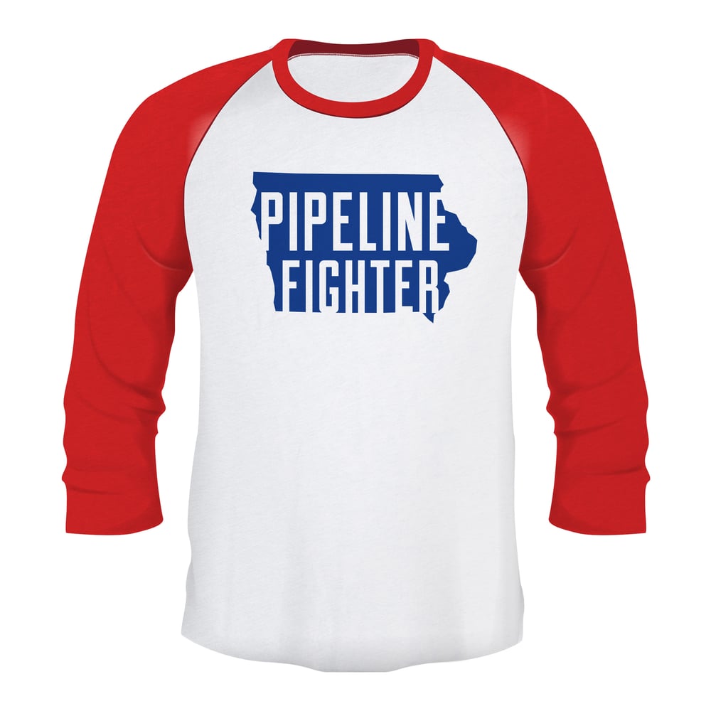 Image of Iowa Pipeline Fighter t-shirt (Red 3/4 sleeve)