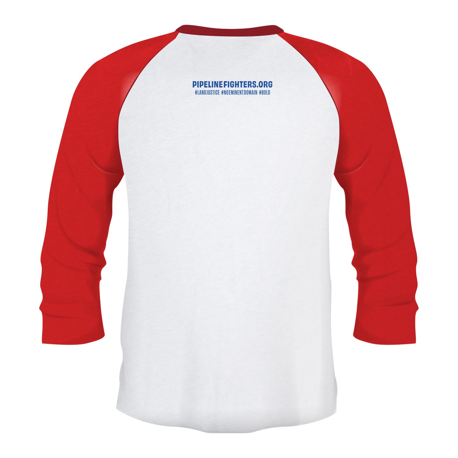 Image of North Dakota Pipeline Fighter t-shirt (Red 3/4 sleeve)