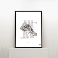 Image 2 of Sneaker Poster Air Jordan 4 “Frozen Moments” Hypebeast Print