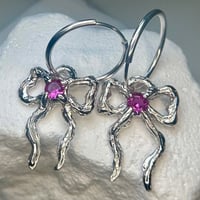 Image 2 of Pink Ribbon Earrings~made to order