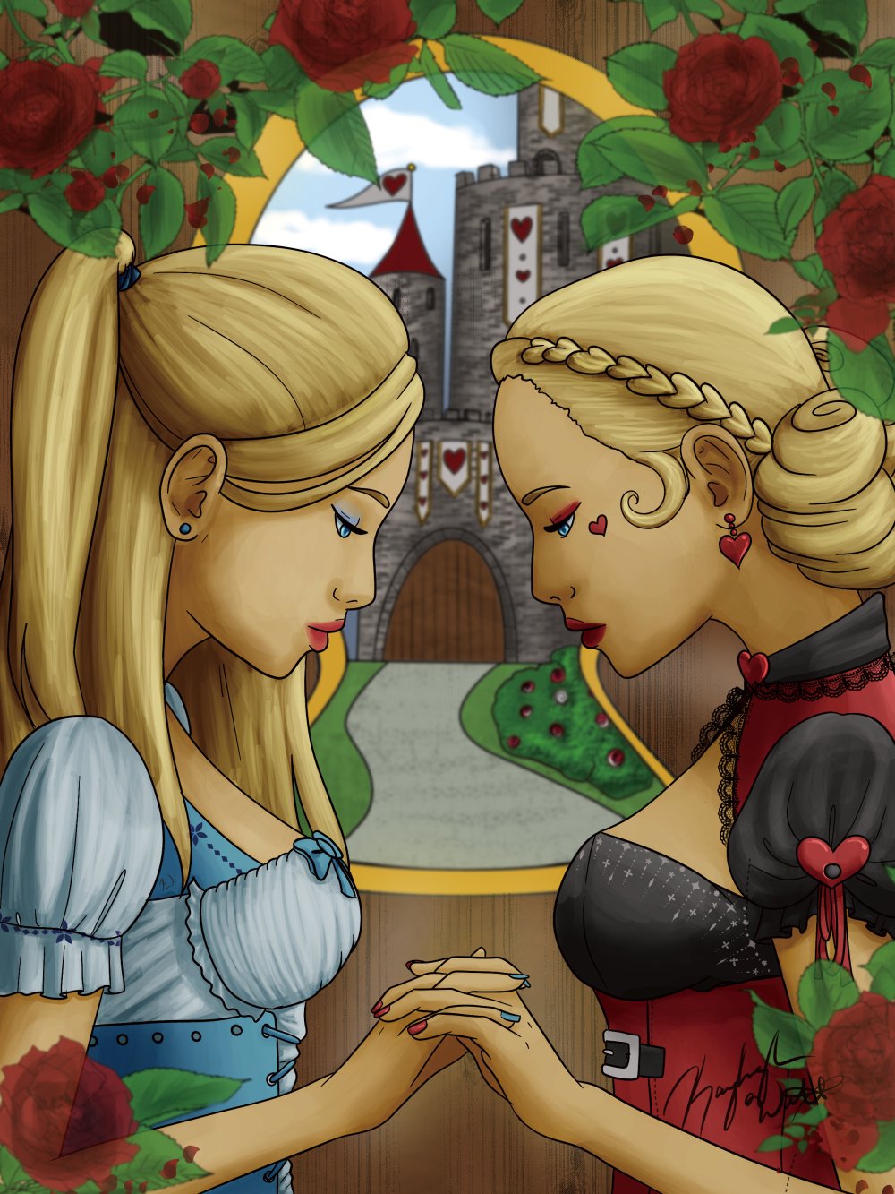 Image of Alice and the Red Queen Art Print