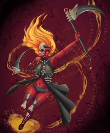 Image of Grim Reaper Demon Art Print