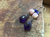 Image 3 of Gemstones and sterling earrings / n16