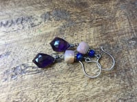 Image 2 of Gemstones and sterling earrings / n16