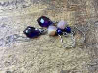 Image 1 of Gemstones and sterling earrings / n16