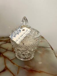 Image 1 of Inspired by Baccarat Rouge No 540 Milk Bath Tea in Depression Glass 