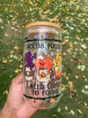 Hocus Pocus I Need Coffee To Focus Glass Can Cup