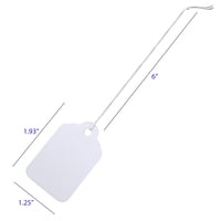 Image 2 of GILLRAJ Price Tags with Strings Attached Pack of 1000 1.93"x 1.25" (49mm x 32mm) White Blank