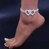 Double Heart Ankle Bracelet 