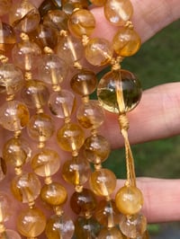Image 1 of Golden Healer Quartz Mala with Citrine Guru Bead, Golden Healer 108 Bead Japa Mala  Hand Knotted Gem