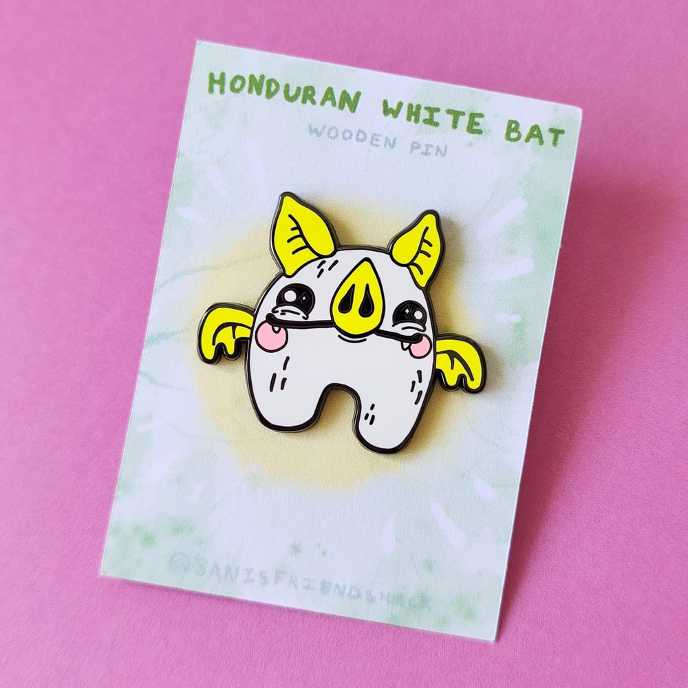 Image of Honduran bat enamel pin
