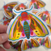 Metallic Vinyl Moth sticker
