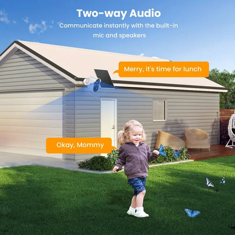 Wireless Outdoor Security Camera, AI Human Detection