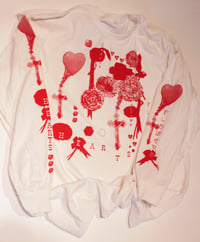 Image 2 of Hearts & Flowers long-sleeved / short-sleeved tee