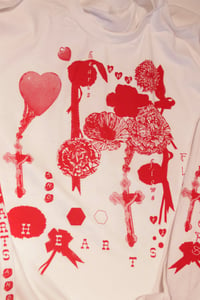 Image 1 of Hearts & Flowers long-sleeved / short-sleeved tee