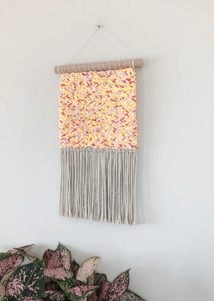 Image of Woven Wall Hanging - Textured, Abstract, Colourful (medium)