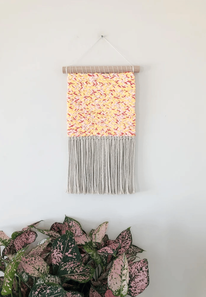 Image of Woven Wall Hanging - Textured, Abstract, Colourful (medium)