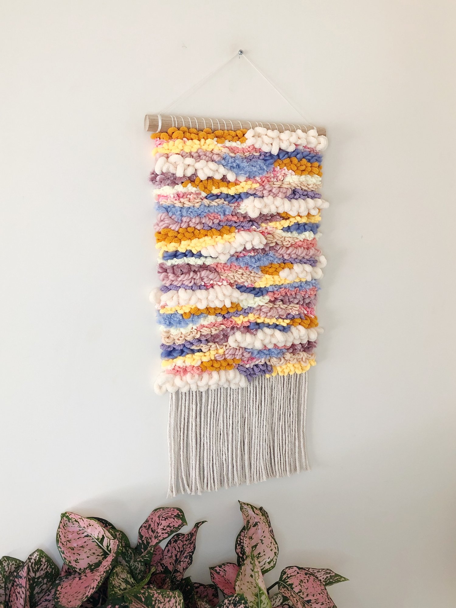 Image of Woven Wall Hanging - Textured, Abstract, Colourful (large).