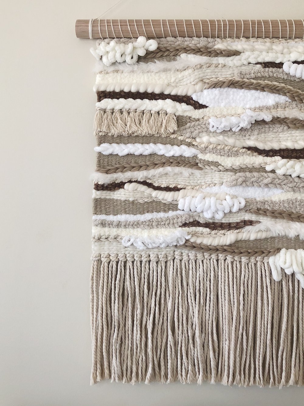 Image of Woven Wall Hanging - Neutral, Textured, Abstract (medium)