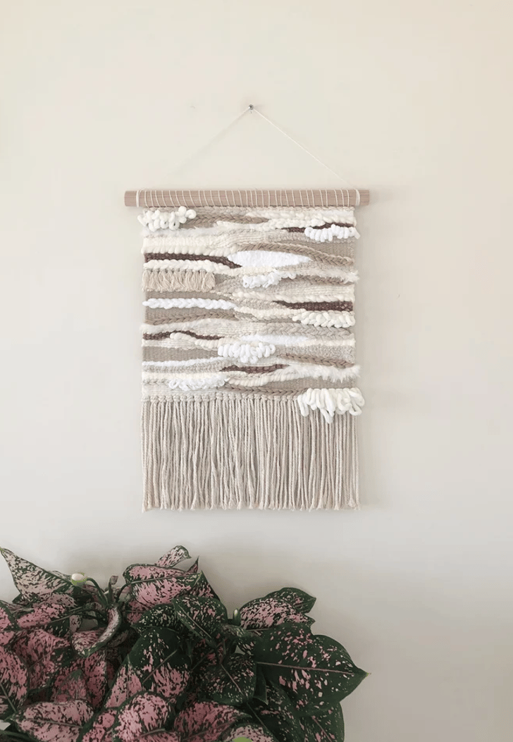 Image of Woven Wall Hanging - Neutral, Textured, Abstract (medium)