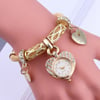 Heart Bracelet Watch With Pedants 