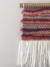 Image 2 of Woven Wall Hanging - Pink, Textured (mini)