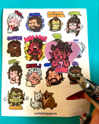 Image 2 of BG3 Emote Clear Sticker Sheet