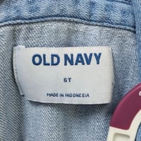 Image 4 of Toddler Girls Old Navy Blue Denim Button-Front Chambray Shirt Dress