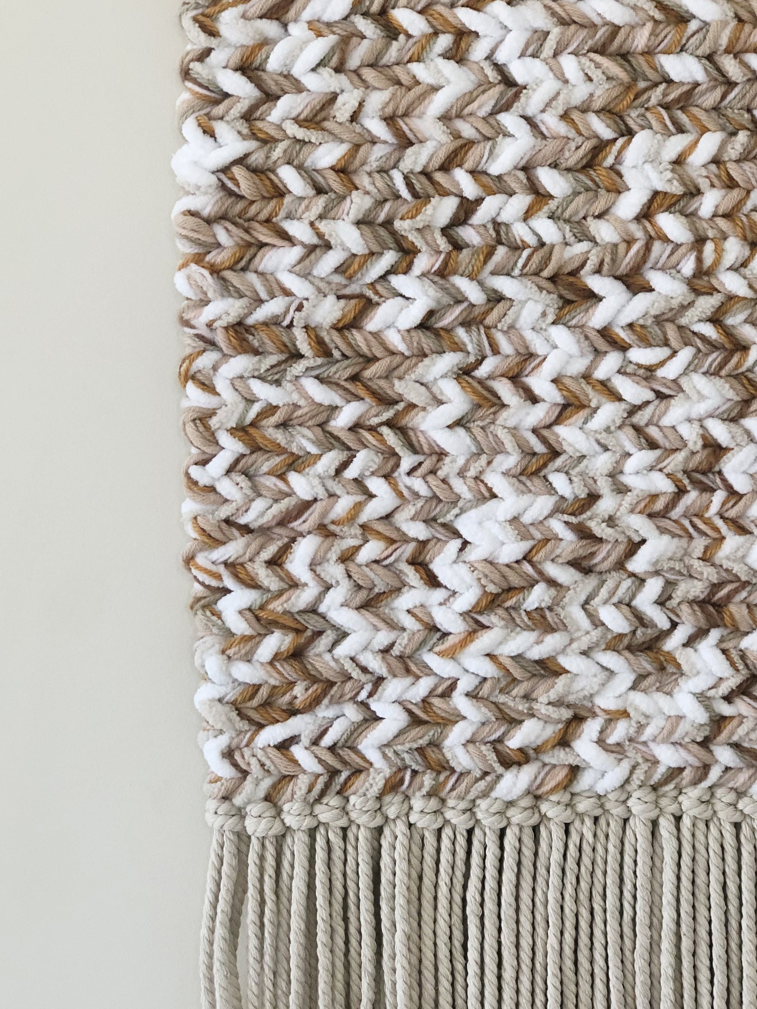 Image of Woven Wall Hanging - Abstract, Neutral, Boho (large)