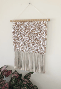 Image 2 of Woven Wall Hanging - Abstract, Neutral, Boho (large)