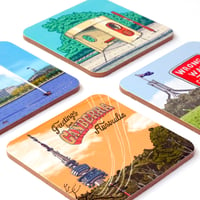 Image 3 of A Set of Four Canberra Coasters