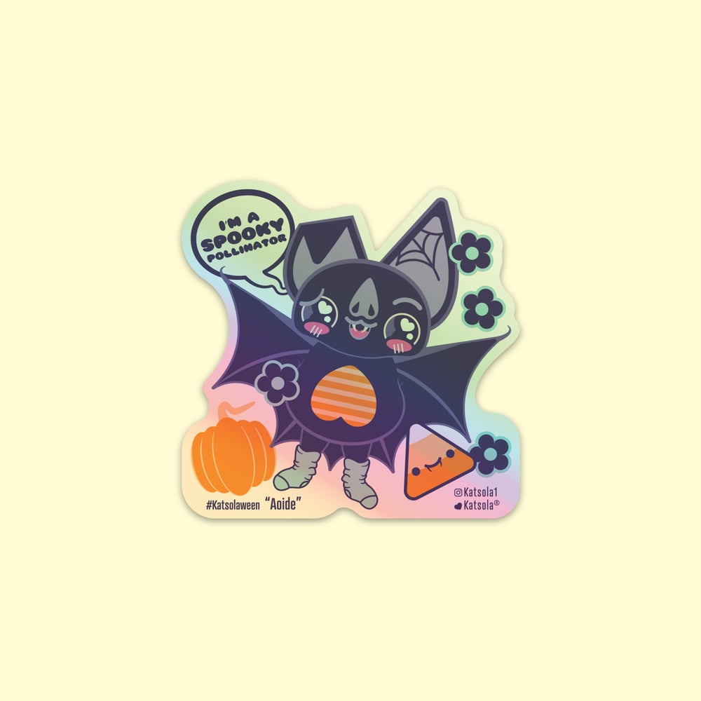 Image of Aoide the Bat Holographic Sticker