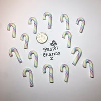 Pack of 5 pastel candy canes 