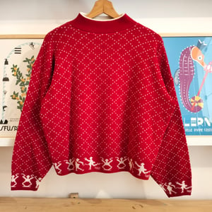 Maglione rosso fragola