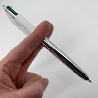 Image 4 of Chrome 4-colour Biro with Pao-y Artwork, designed by Inkymole.