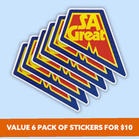 VALUE 6 PACK OF SA GREAT STICKERS
