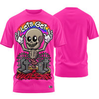 Image 1 of Lo Key - LET'S GET VIOLENT T-Shirt (Cartoon Edition - Pink)