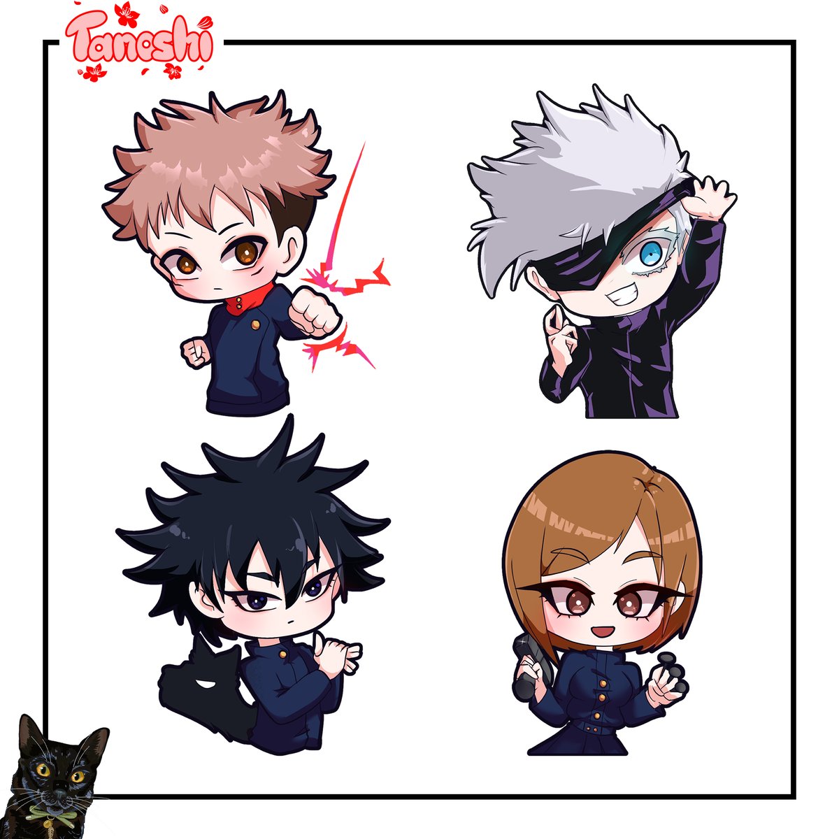 (B Grade) Jujutsu Kaisen Sticker Sheet | Tanoshi.USA