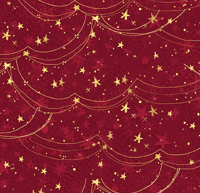 Image of Holiday Magic Stars Red Shade 30cm