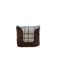 Image 2 of Grey Wool Check And Brown Pig Suede Mallet and DF3 Putter Cover