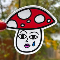 Image 2 of Crying Mushroom Sticker