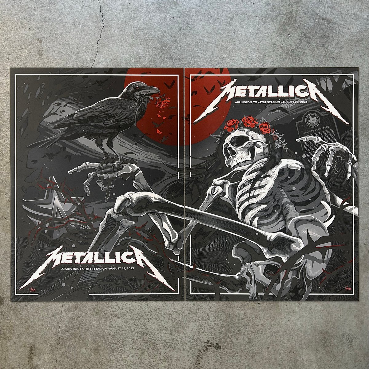 F4D Studios — Metallica Arlington Individual Posters