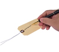 Image 3 of GILLRAJ Shipping Tags with Strings Attached 4 3/4 x 2 3/8 inches - Pack of 100 - Strung Manila Paper