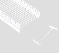 Image 2 of GILLRAJ Tagging Gun Pins 1" Size 5000pcs 25mm Standard Clear White Fasteners 50 Tacks Per Clip
