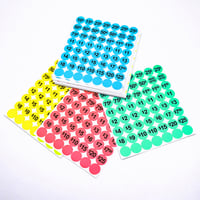 Image 4 of GILLRAJ 2240pcs Garage Sale Price Stickers 3/4" Size 4 Fluorescent Colors in 40 Sheets