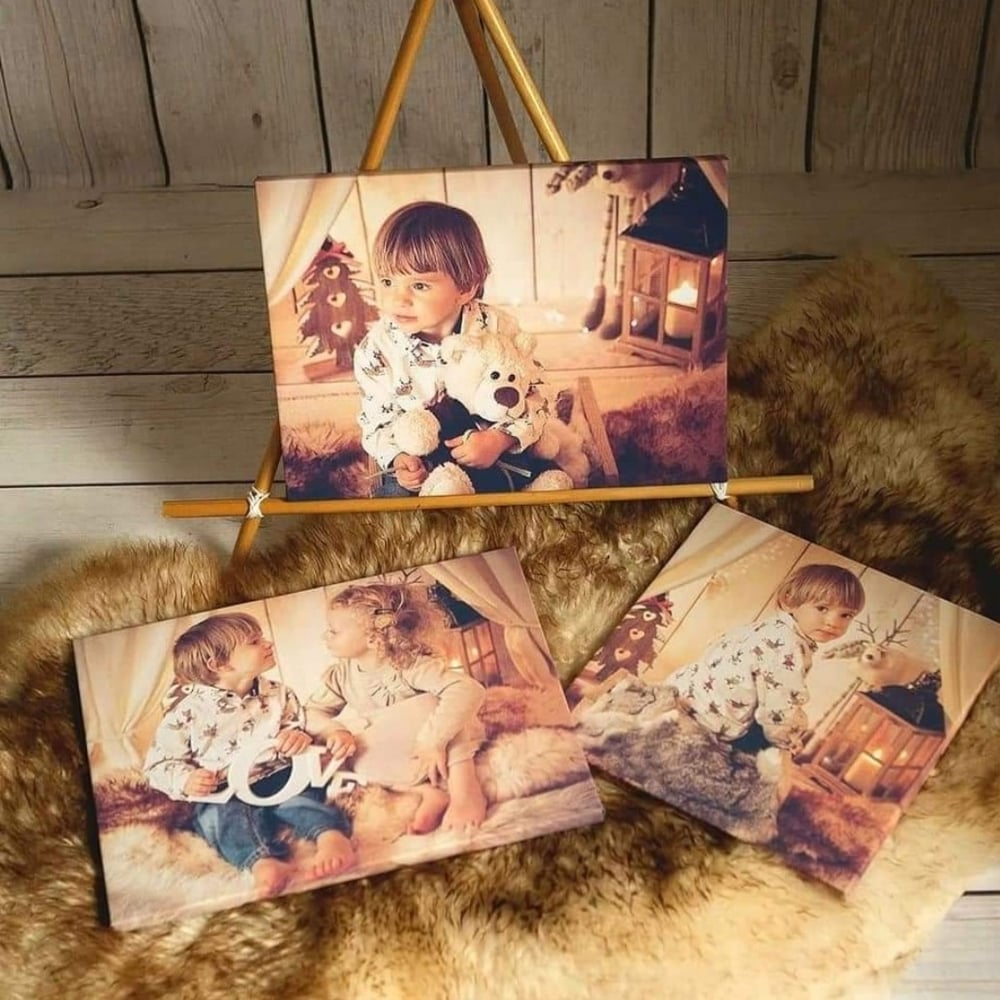 Image of BLACK FRIDAY DEAL-set of 3 personalised canvas 16x12 inch only 55e