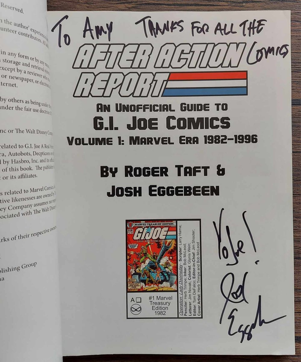 After Action Report – Vol. 1: Marvel Era 1982-1996 (Unofficial G.I. Joe Comic Guide) - SIGNED