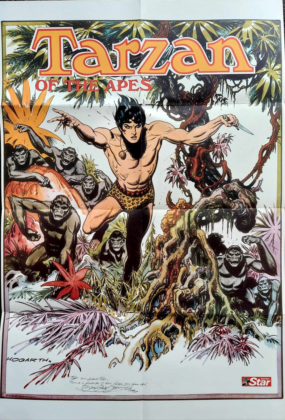 “Tarzan of the Apes” Poster by Burne Hogatrth - SIGNED