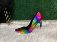 Image 3 of "Rae" Rainbow color pumps