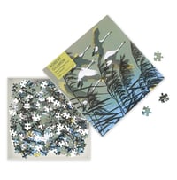 Image 2 of Robert Gillmor: Swans Flying over the Reeds 500 Piece Jigsaw Puzzle